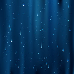 Blue Background With Water Drops