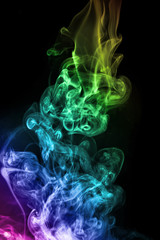Abstract background of beautiful color smoke waves.