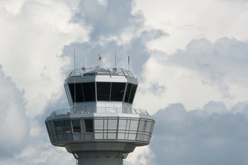 Control tower in the clouds