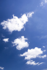 夏の青空と雲