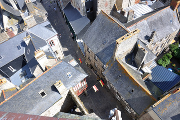 dinan,bretagna-panorama dalla torre dell'orologio