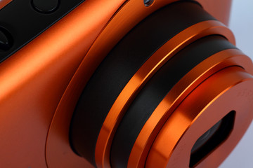Compact digital camera lens closeup