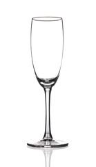 Single champagne glass.