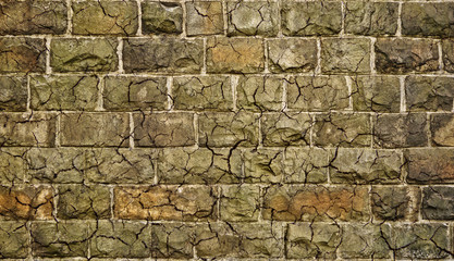 Dirty stone grunge wall with cracks