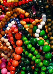 Colorful wooden neklaces
