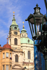 Naklejka premium The beautiful View on the Prague St. Nicholas' Cathedral