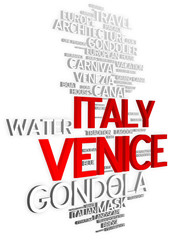 Venice (Italy) - 3D Typography Wallpaper