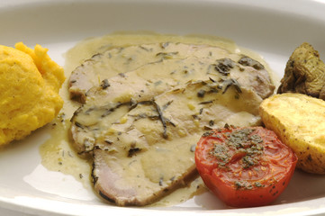 Lonza di maiale con timo e dragoncello