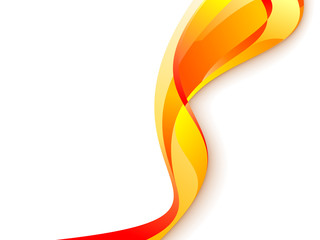 Orange abstract wave