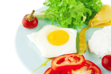 eggs with vegetables and cheeses