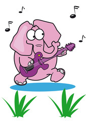élephant guitariste