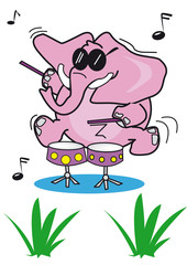éléphant musicien