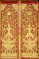 Fototapeta na wymiar Traditional Thai style woodcraft