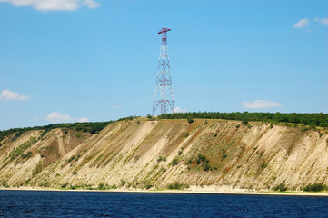 power plant on river bank
