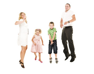 Fototapeta premium Jumping Family