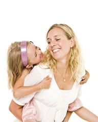 Portrait of happy mother and daughter