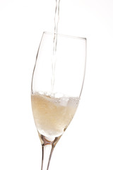 A glass of champagne