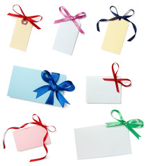 red ribbon card note collection