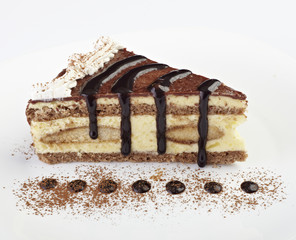 cream chocolate cake sweet food