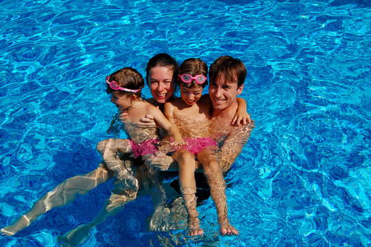 Family Time In The Pool