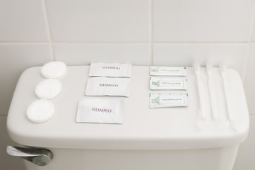 Soap, Shamppo, Toothpaste, toothbrush