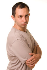Fototapeta premium A man is in a studio