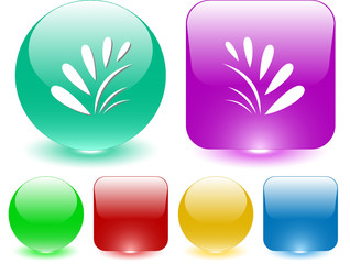 Plant. Vector interface element.