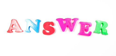 answer, written in fridge magnets