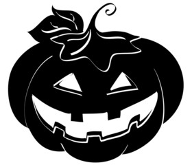 Silhouette di zucca di Halloween