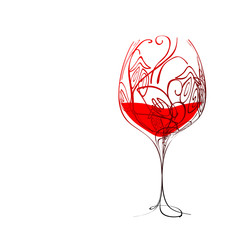 Stylized wineglass