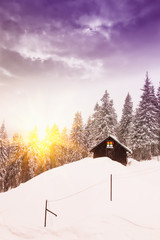 Cottage in winter