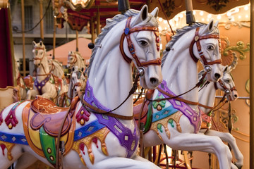 Pferde auf Karusell
