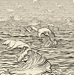 Wind velocity over the sea