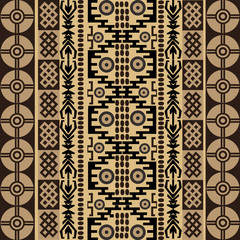 Ethnic african symbols, texture with traditional ornaments