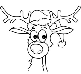 Rudolph mit Nikolausmütze