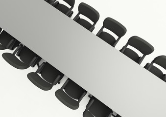 Naklejka premium 3D Negotiating table