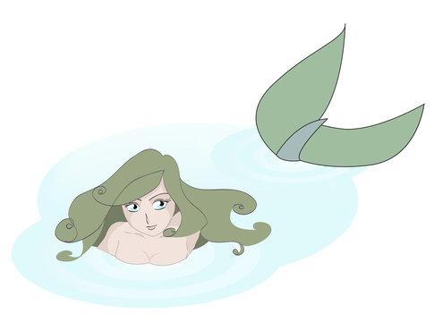Swimming mermaid