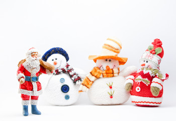 Father Christmas & Three Snowmen (Selective Focus)