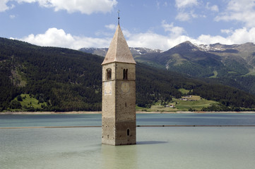 Kirchturm von Alt-Graun, Reschensee