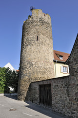 Fototapeta na wymiar Perimeter tower known as Burger Turm in Kaysersberg