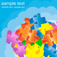 Puzzle vector background