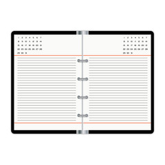 Isolated blank opened organizer