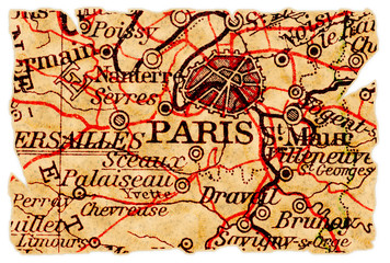 Stara mapa Paryża - 25116220