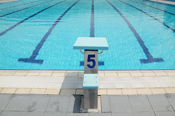 Start block of swimming pool