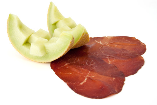 Bresaola - Italienischer Rindfleisch-Schinken mit Melone