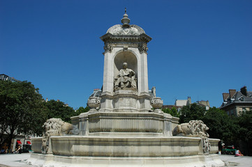 Fototapeta na wymiar In front of Saint-Sulpice, Paris