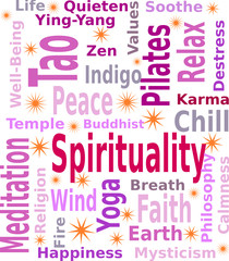 Fototapeta premium Spiritual Tag or Word cloud