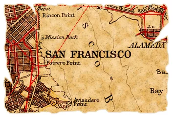 Selbstklebende Fototapeten San Francisco old map © Pontus Edenberg