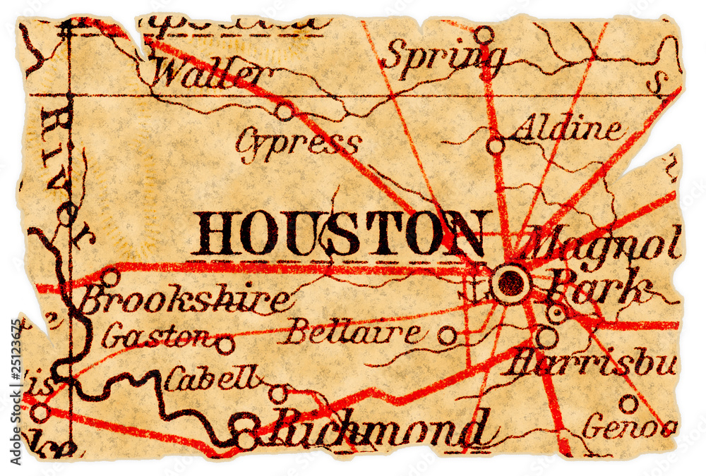 Wall mural houston old map