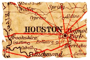 Badkamer foto achterwand Houston old map © Pontus Edenberg